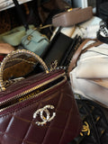 C Burgandy Vanity Bag
