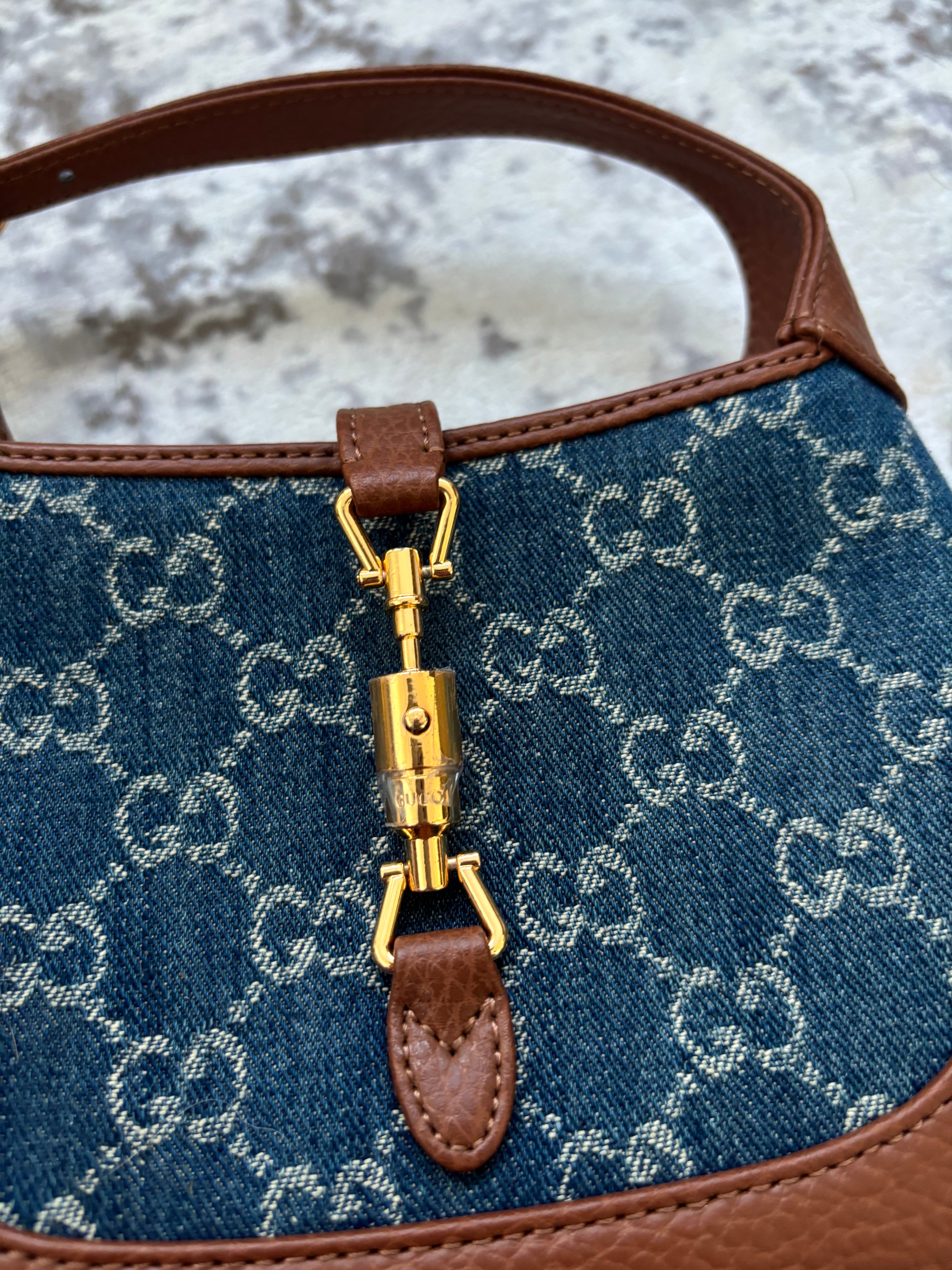 TOP QUALITY! Blue Denim G bag