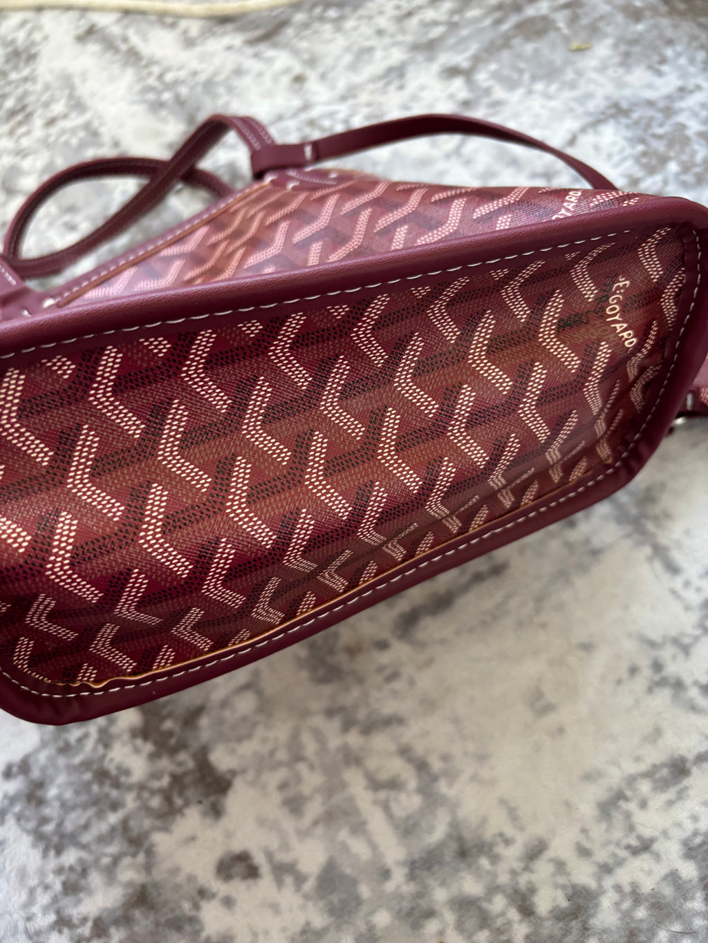 Burgandy G Small Tote