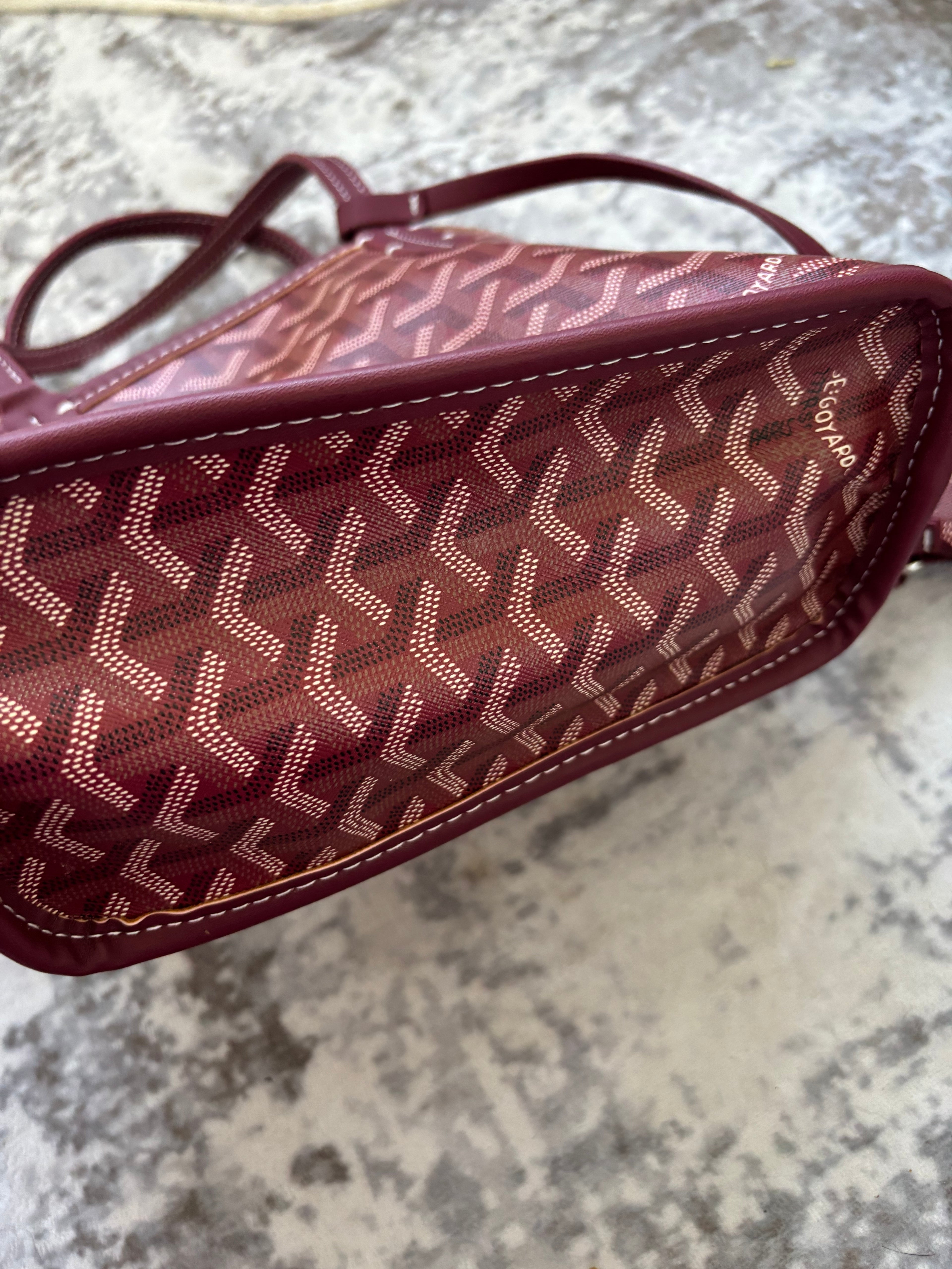 Burgandy G Small Tote