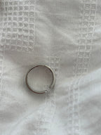 Rhinestone silver F Ring
