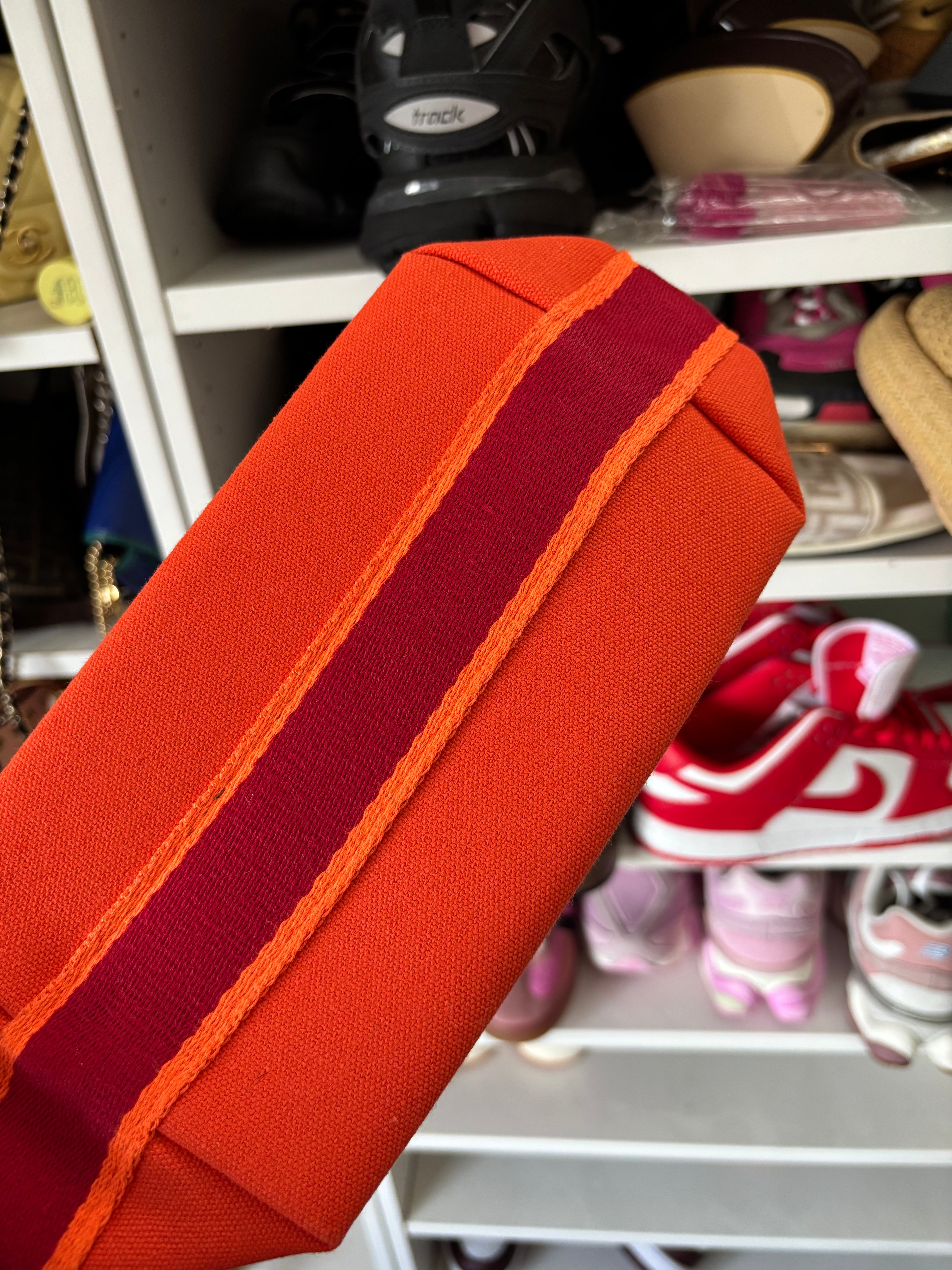 Orange H Makeup Bag