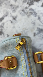 Blue Denim L Mini Speedy