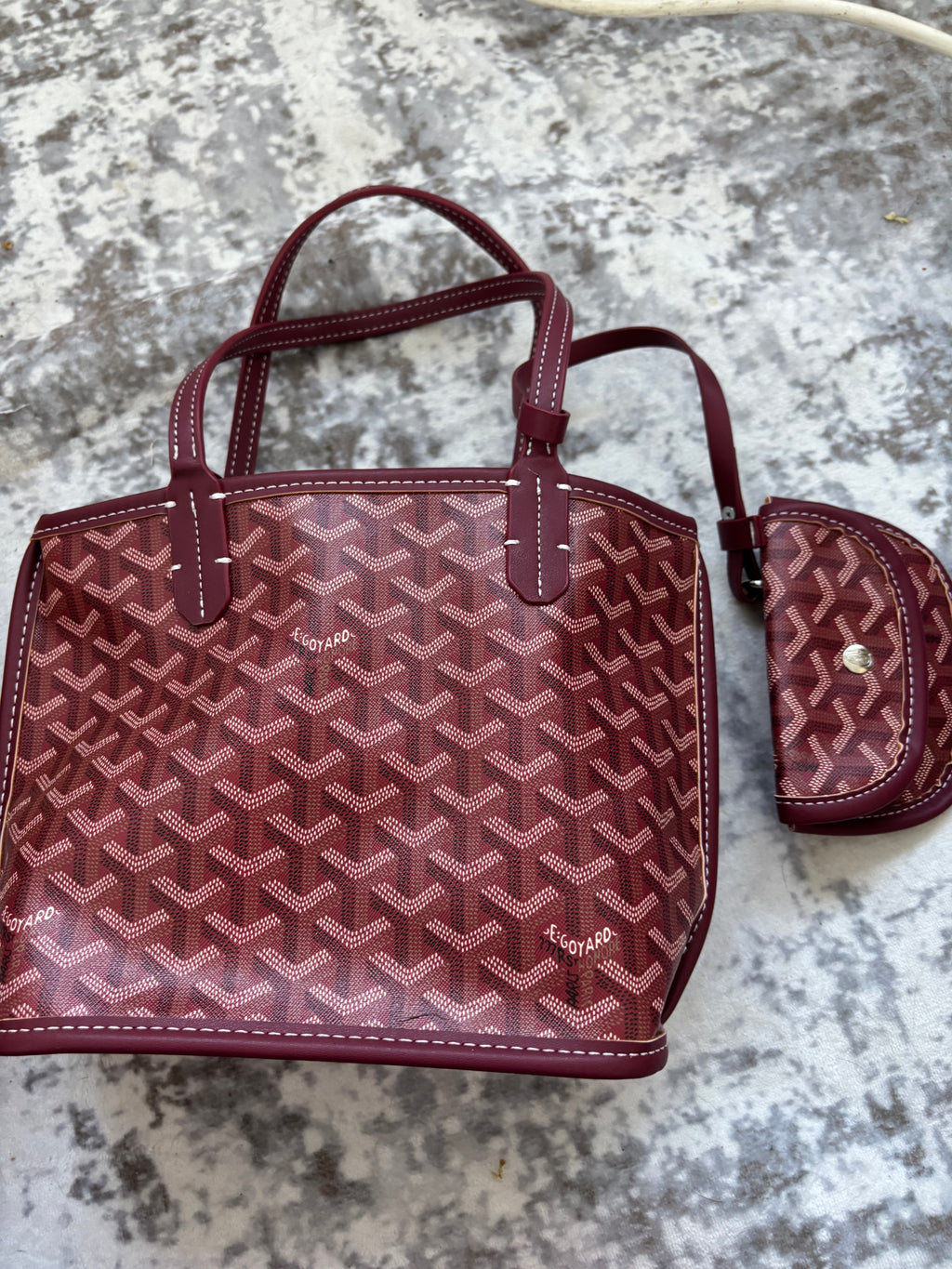Burgandy G Small Tote