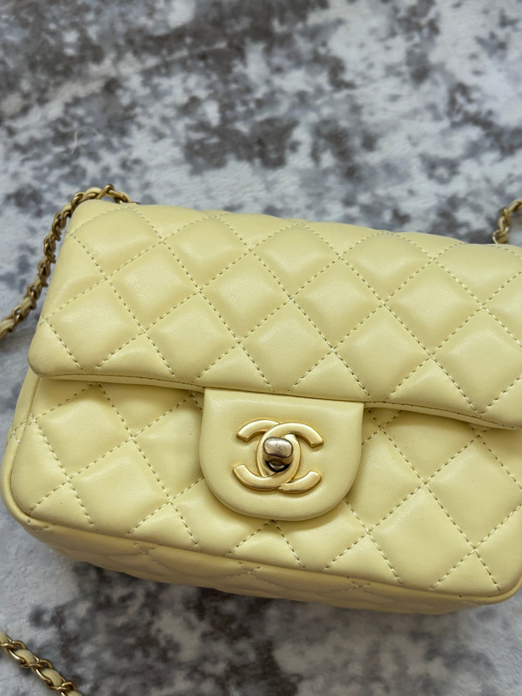 Yellow C Flap Bag