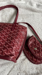 G Burgandy Tote Bag