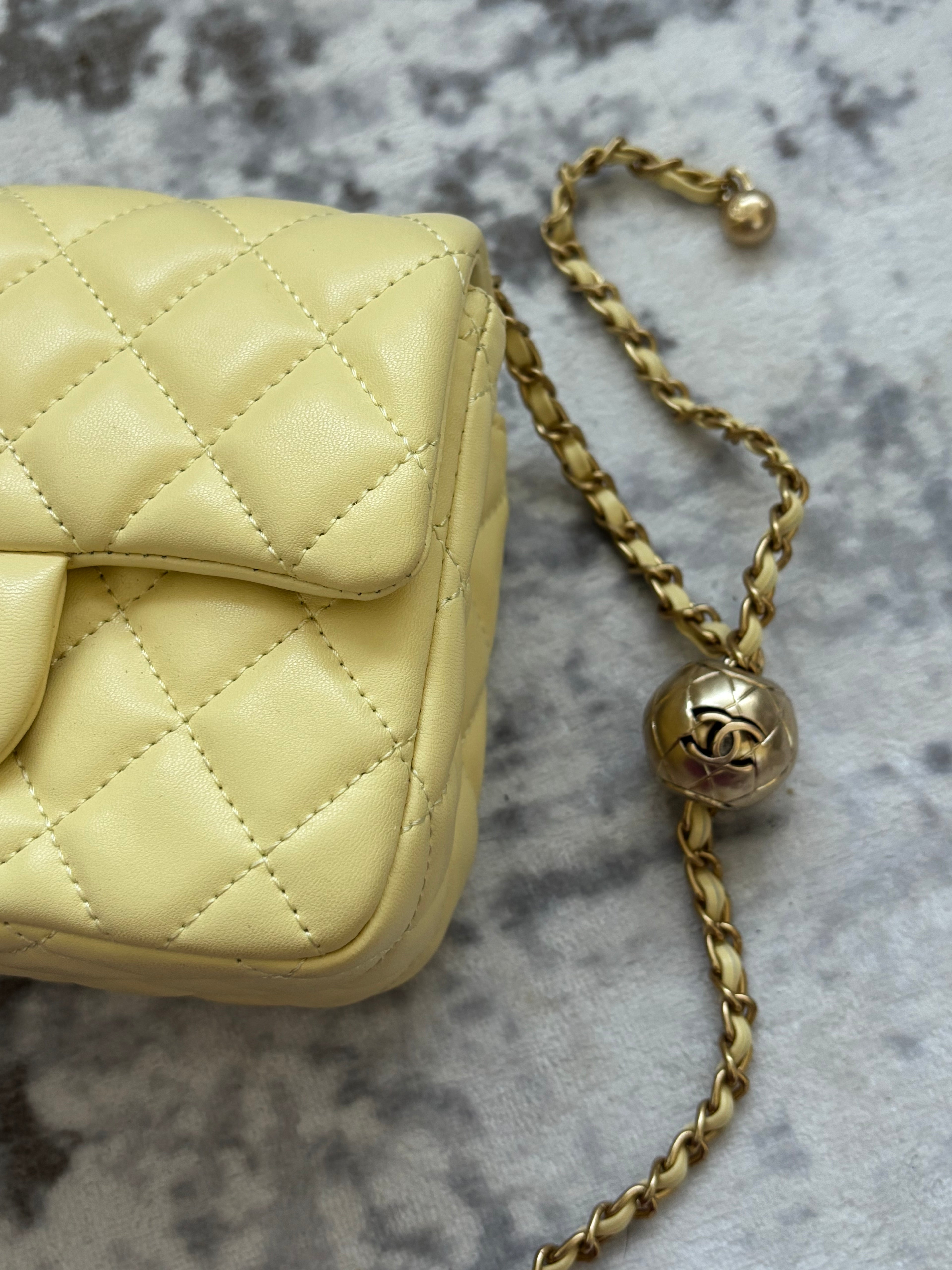 Yellow C Flap Bag