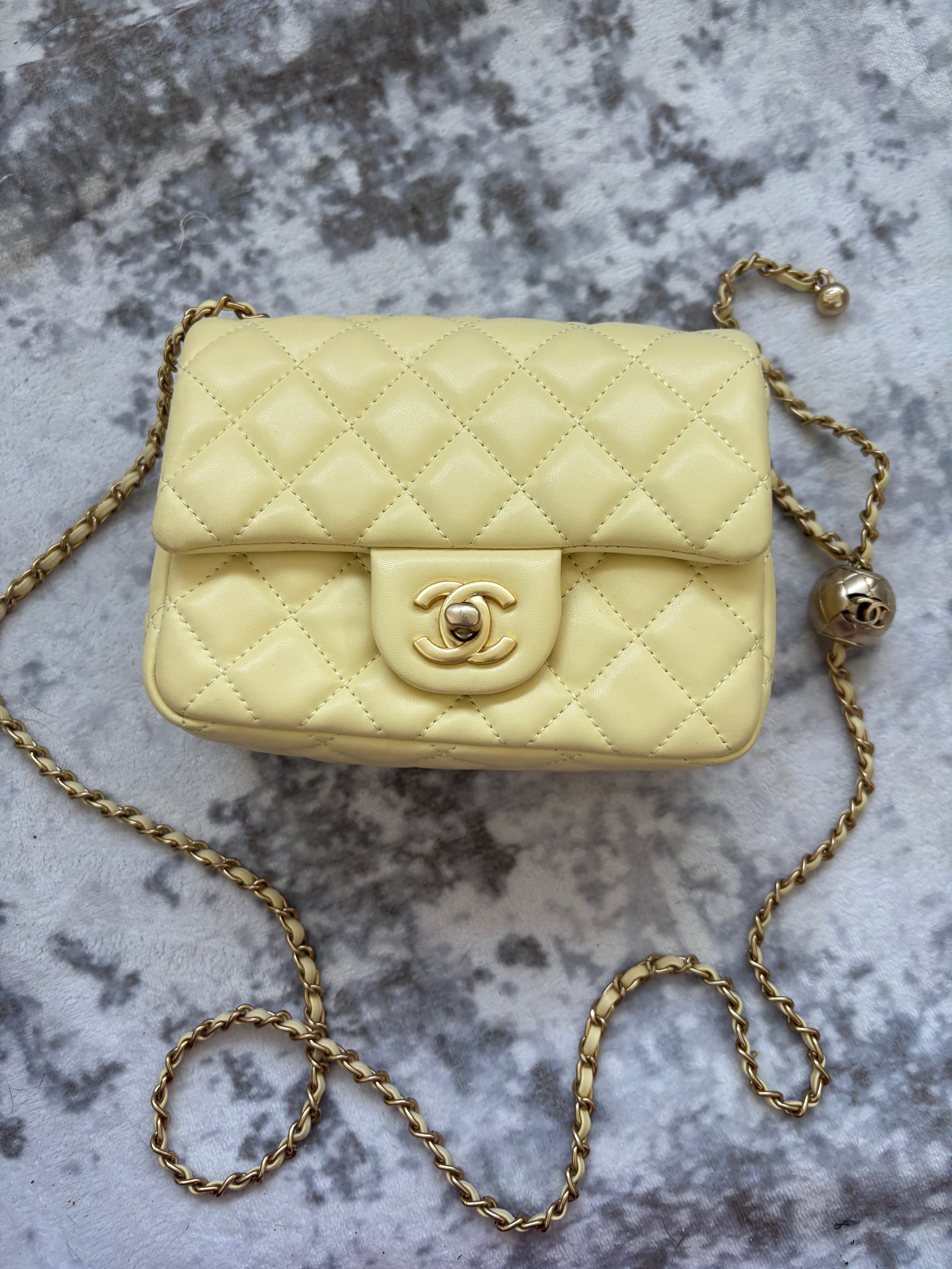 Yellow C Flap Bag