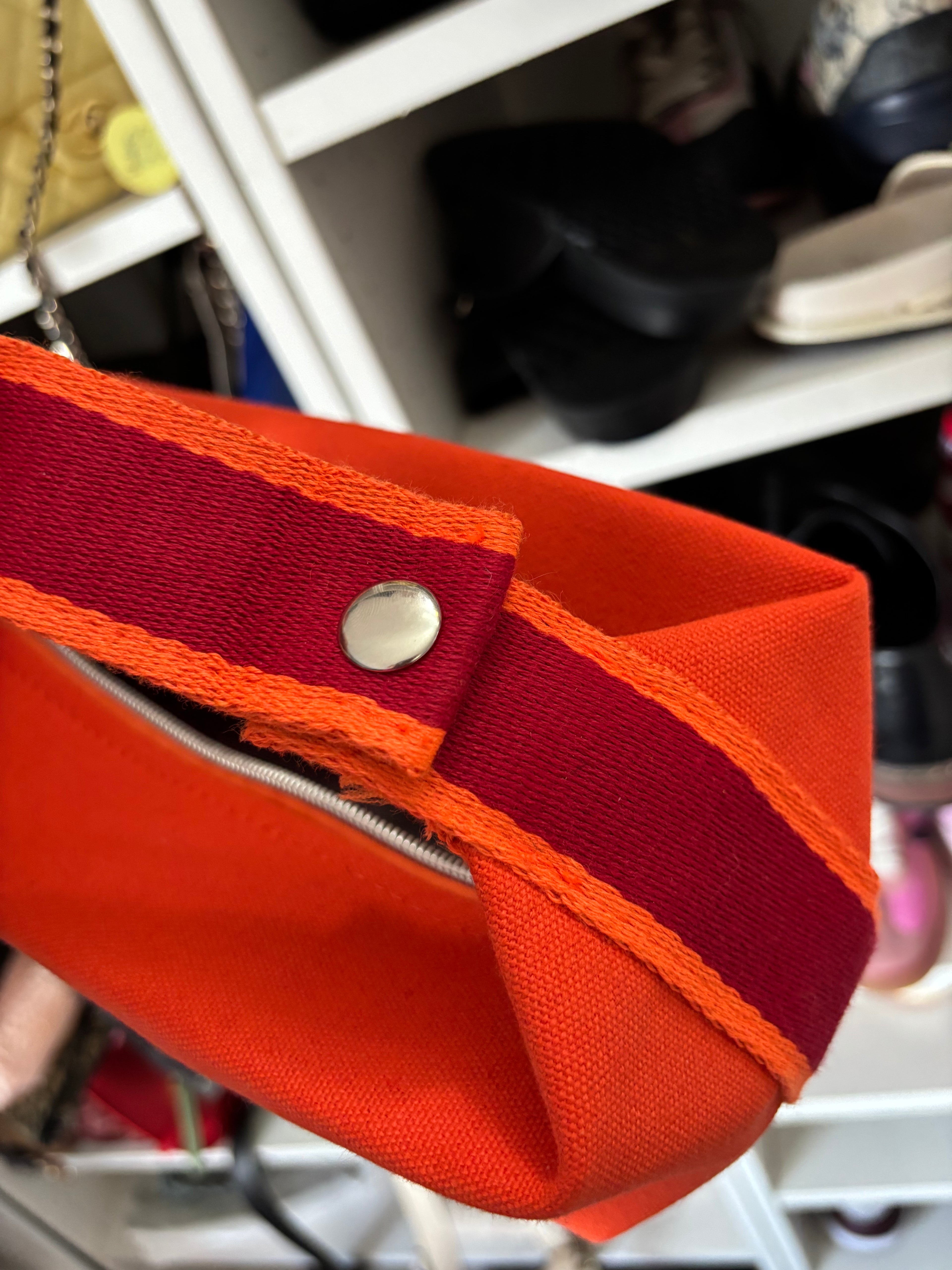 Orange H Makeup Bag