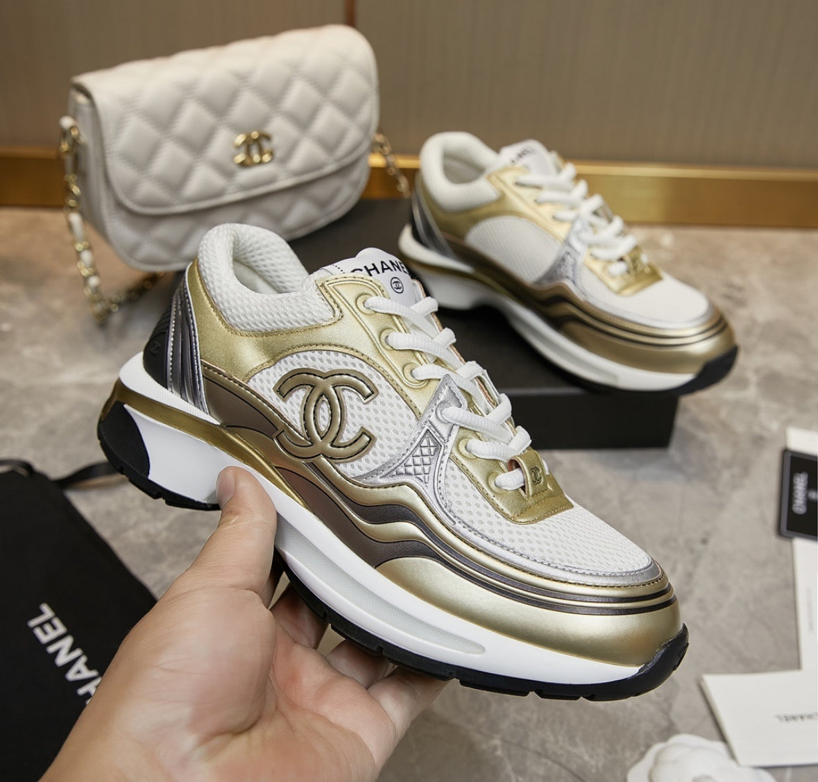 Pre-Order C Metallic Trainers