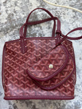 Burgandy G Small Tote