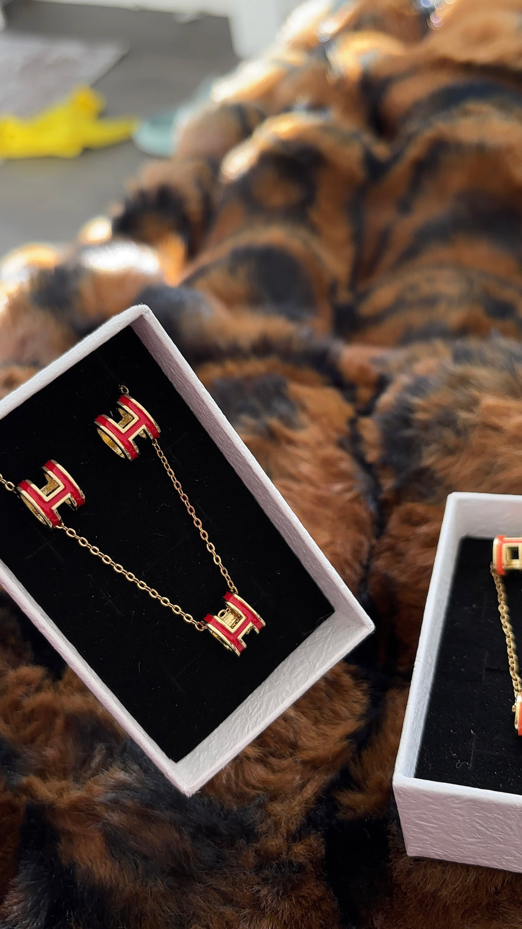 H Earring & Necklace Set
