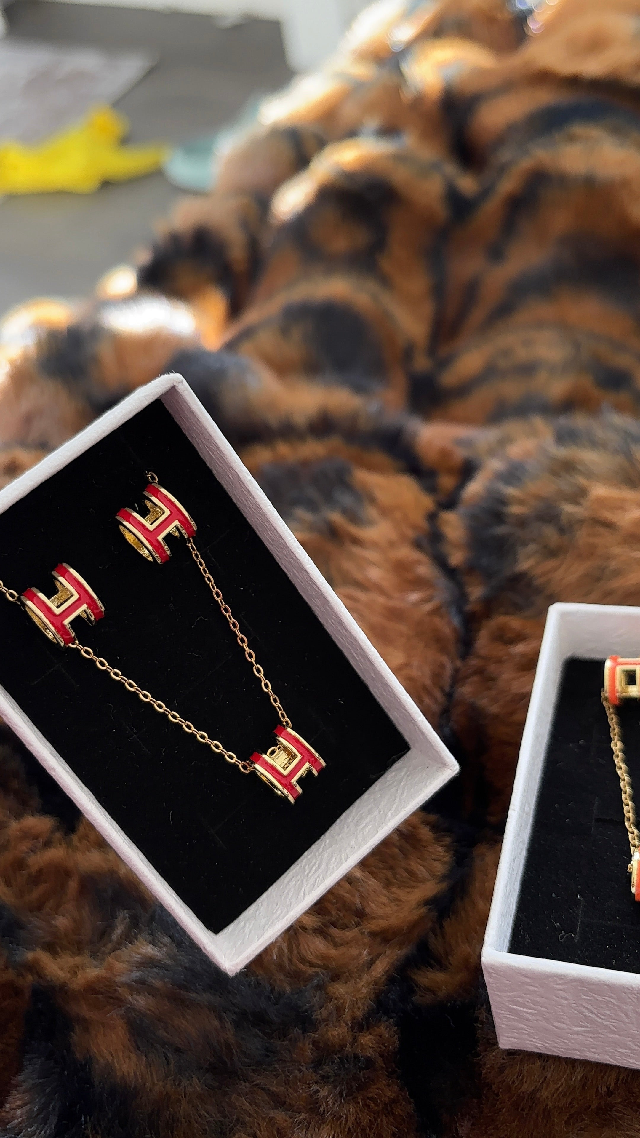 H Earring & Necklace Set