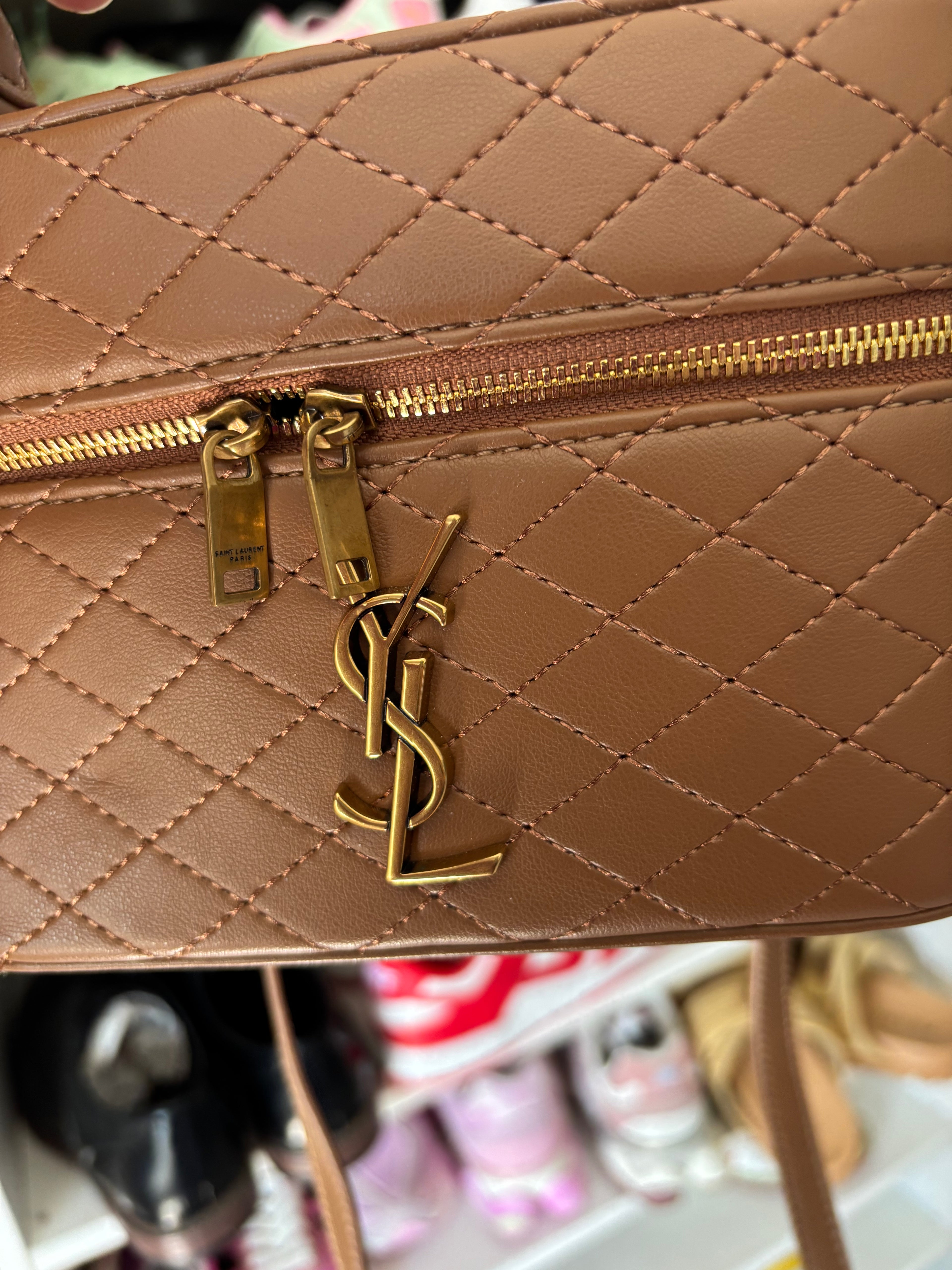 Y Brown Vanity Bag