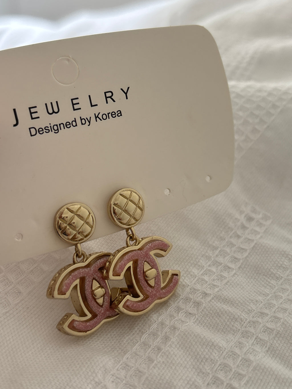 Pink Shimmer C Earrings