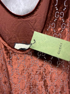 Pre-Order Brown Rhinestone GG top