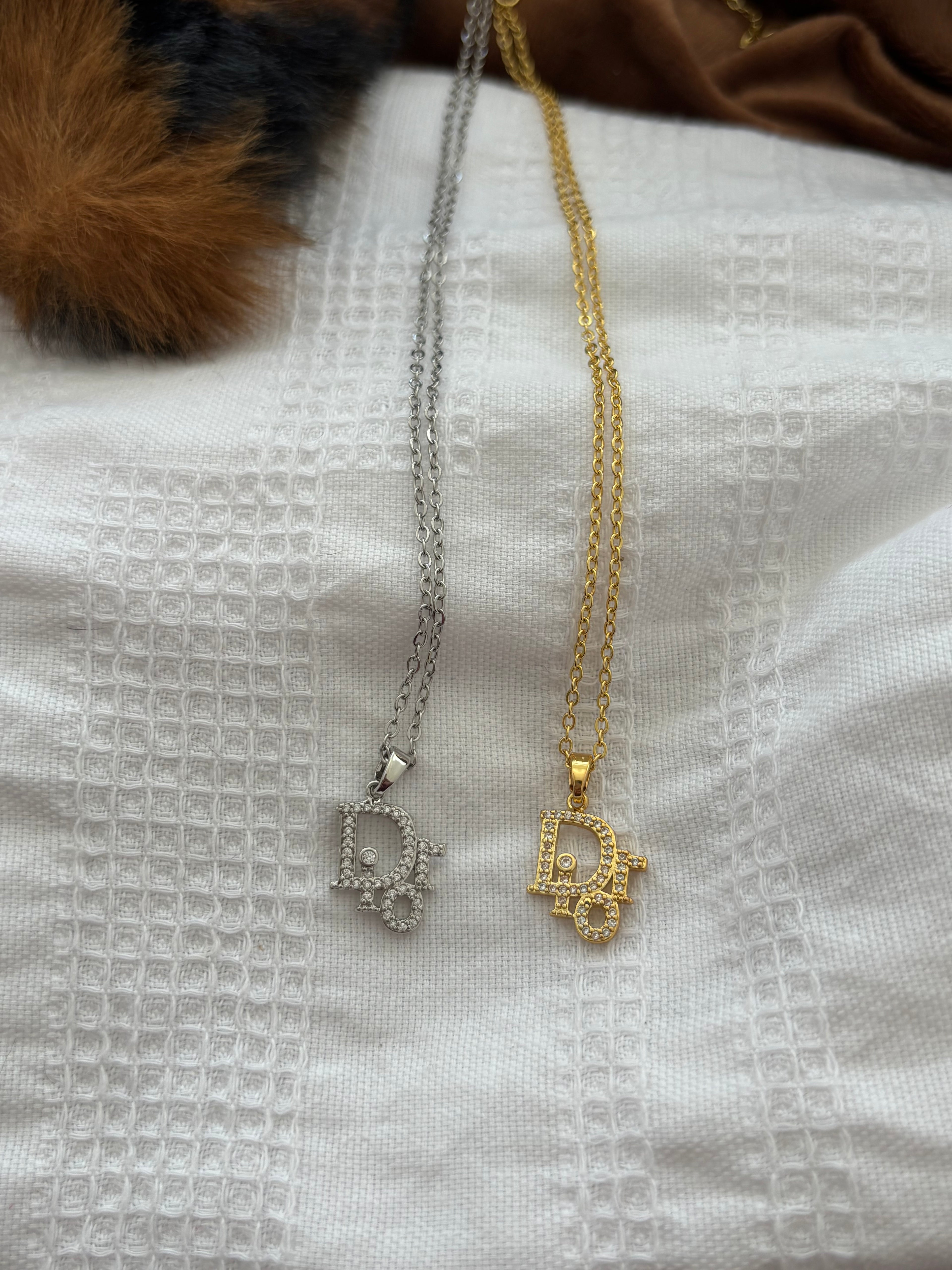 D Rhinestone Necklace