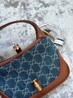 TOP QUALITY! Blue Denim G bag